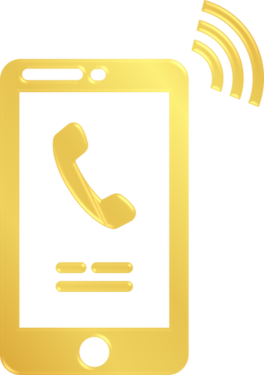 Gold Mobile Phone Ringing Icon